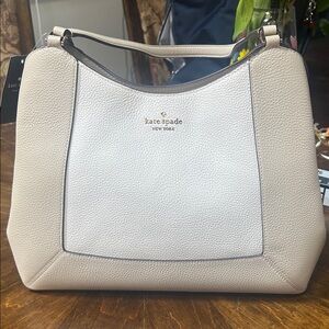 Kate Spade Beige Leather Shoulder Bag